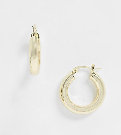 Shashi Dominique Chunky Hoop Earrings In Gold Plate