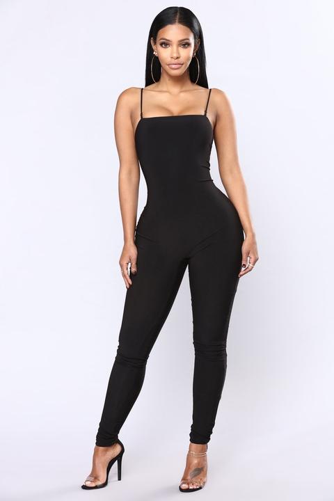 Straight Edge Jumpsuit - Black