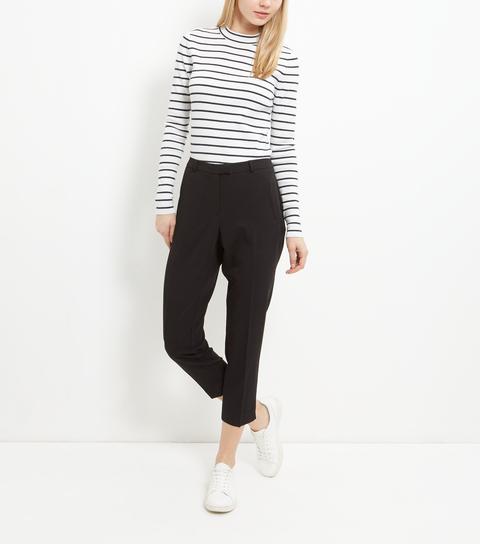 Blacked Cropped Slim Leg Trousers New Look