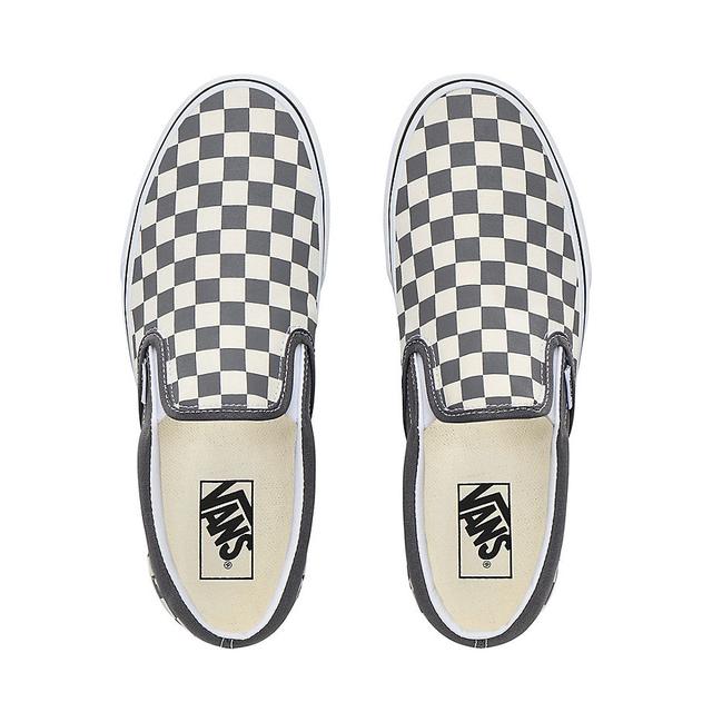 grey checkerboard vans womens
