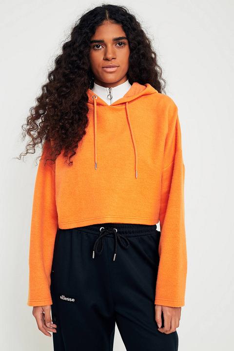 Ellesse Reverse Weave Cropped Hoodie - Womens S