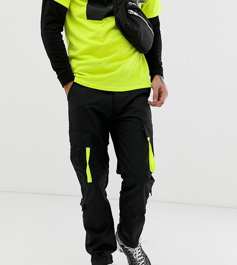 asos black cargo trousers