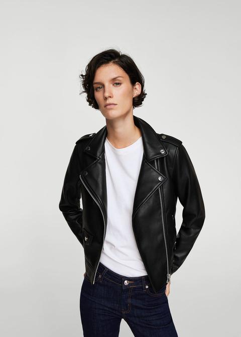 Appliqué Biker Jacket