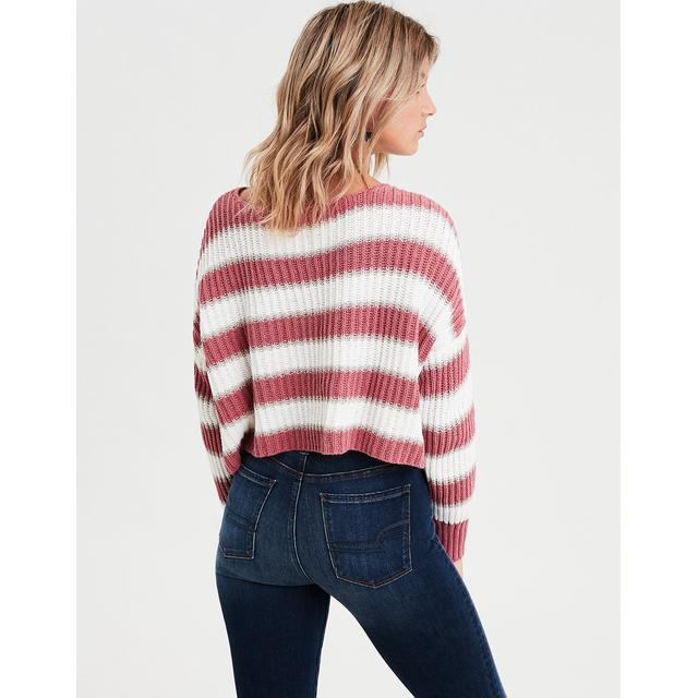 american eagle striped pullover sweater