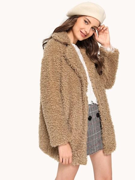 Cappotto Teddy Con Colletto A Revers