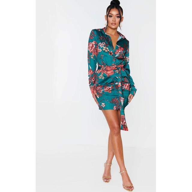 plt green floral dress
