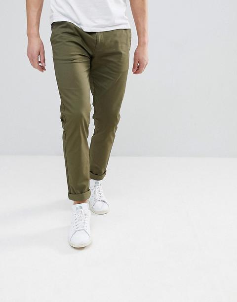 Burton Menswear Skinny Fit Chinos In Khaki - Green