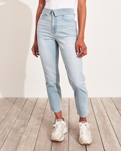 hollister white high waisted jeans