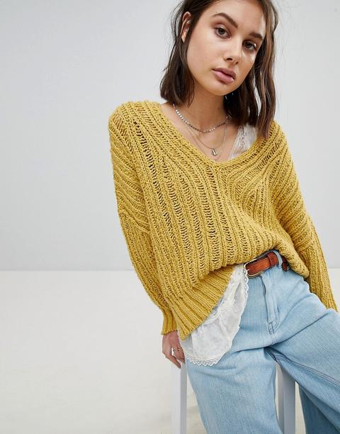 Jersey Extragrande De Punto Calado De Free People