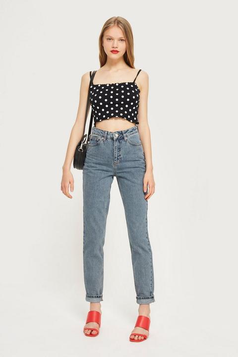 Grey Blue Mom Jeans
