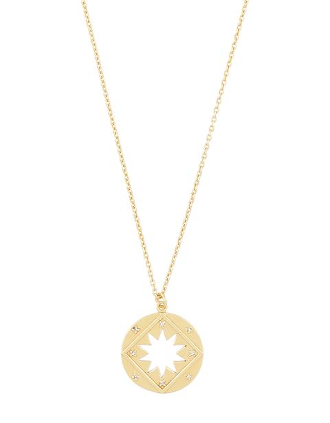 Cut Out Star Coin Long Pendant Necklace