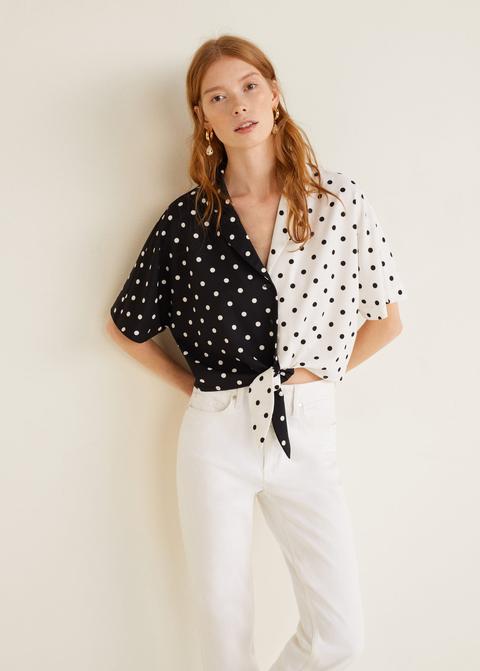 Blusa Lunares Nudo