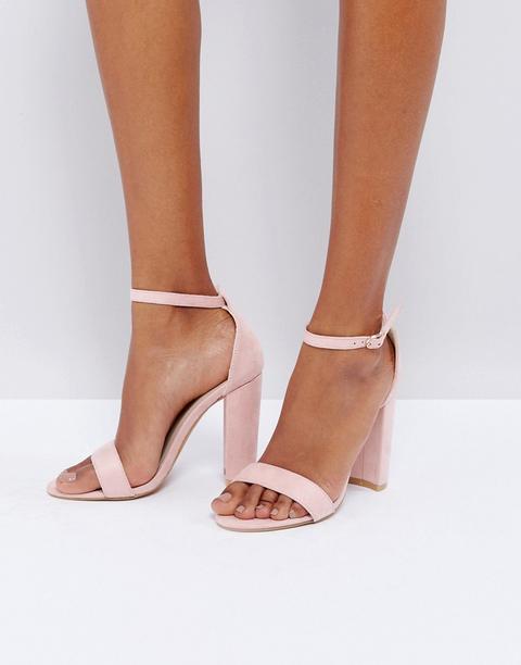 Glamorous - Blush - Sandali Sottili Con Tacco Largo - Rosa