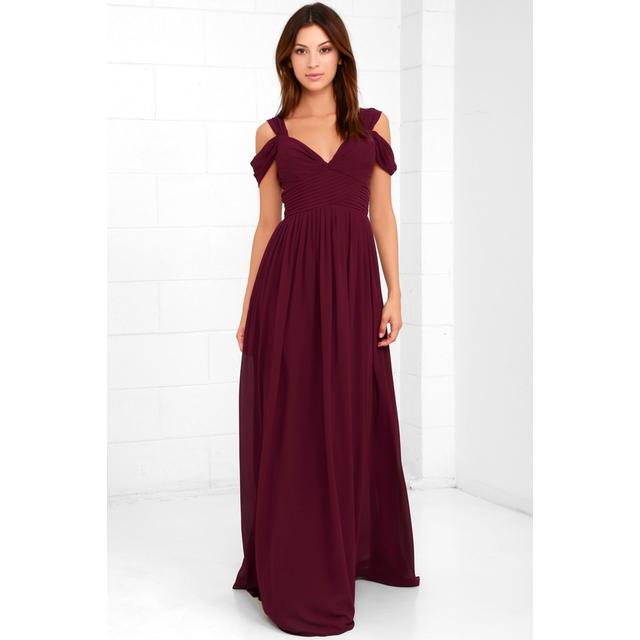 lulus maroon maxi dress