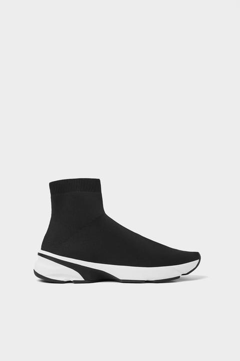 Sock-style High Top Sneakers from Zara 