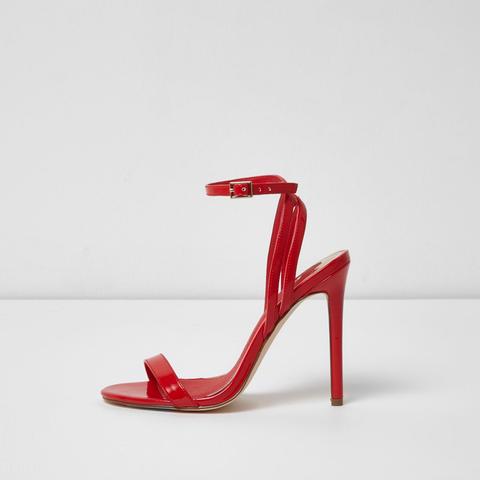 river island red sandals
