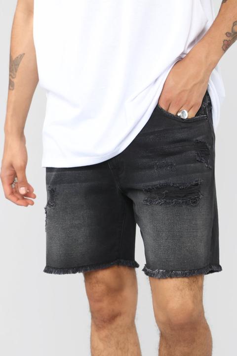 Martin Denim Shorts - Black