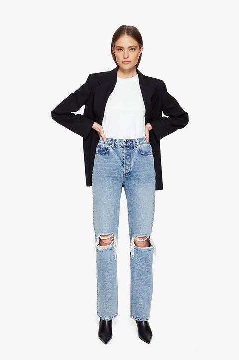 Anine Bing Kat Jean In Destructed Light Blue