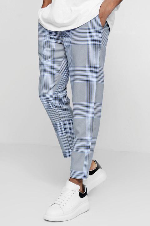 Smart Checked Cropped Jogger