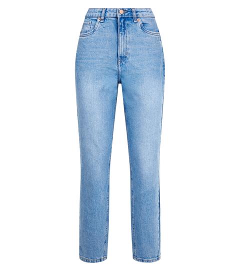Bright Blue High Waist Tori Mom Jeans New Look