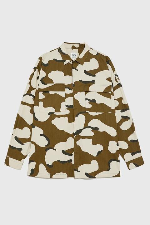 Sobrecamisa Estampado Camuflaje