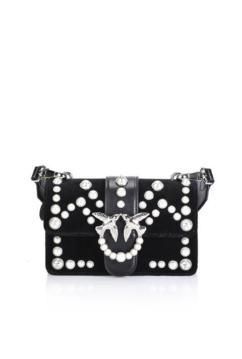 Mini Love Bag Velvet Pearls De Terciopelo Con Perlas