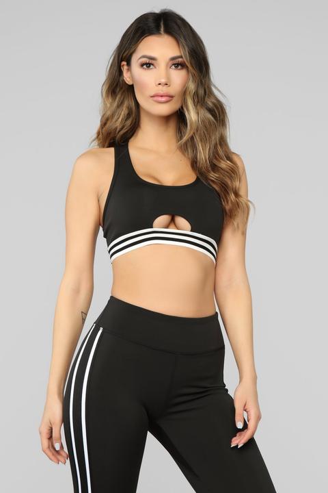 In The Game Active Sports Bra - Black