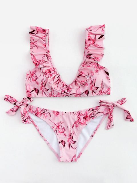 Set Di Bikini Con Stampa Floreale