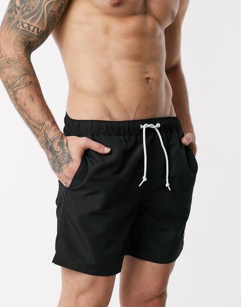 Shorts De Baño Negros Con Logo New Daddy De Original Penguin