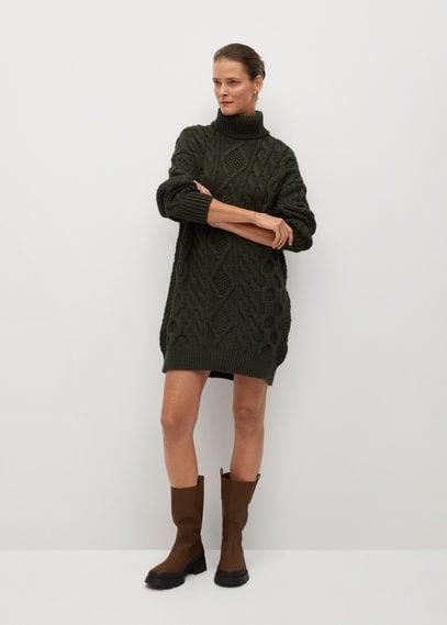 Knitted Turtleneck Dress