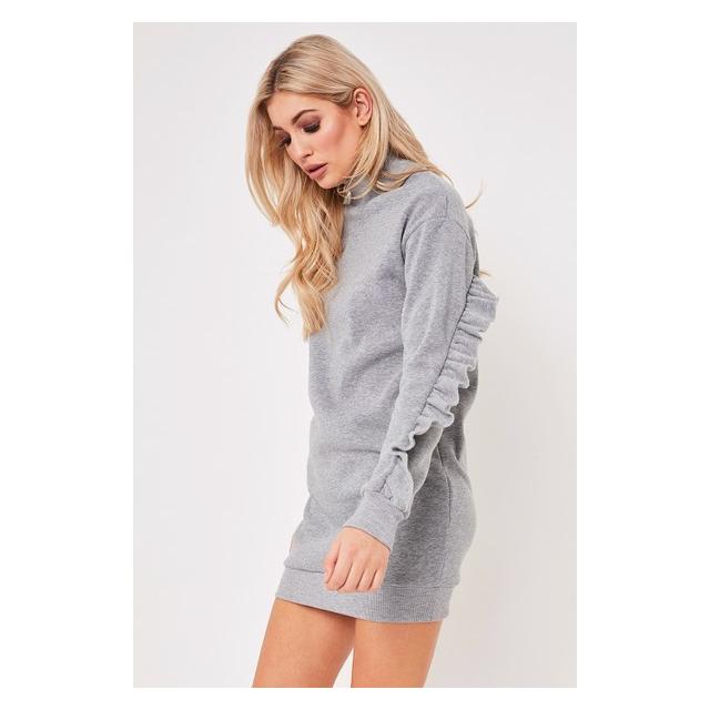 frill sleeve jumper dress