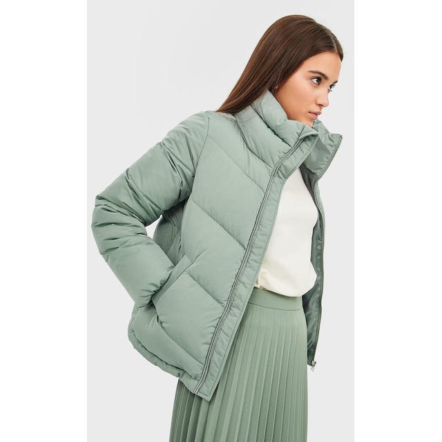 stradivarius high neck padded jacket