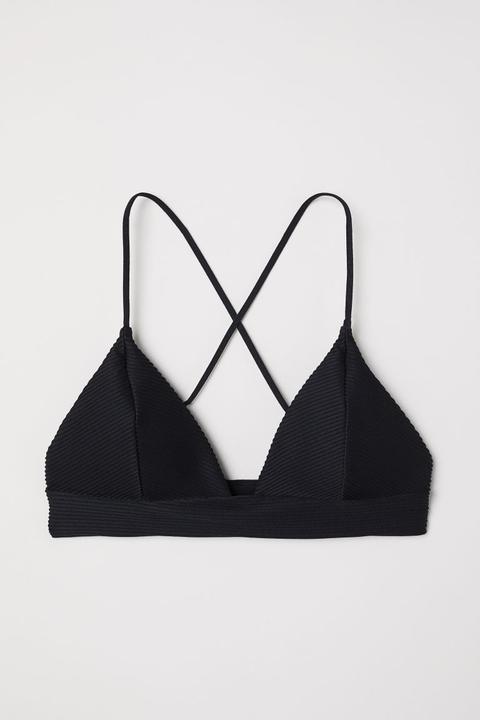 Top De Bikini De Triángulo - Negro