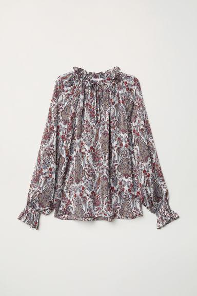 H & M - Camicetta Con Smock - Bianco