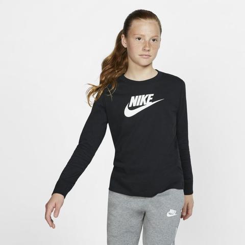Nike Sportswear Camiseta De Manga Larga - Niño/a - Negro