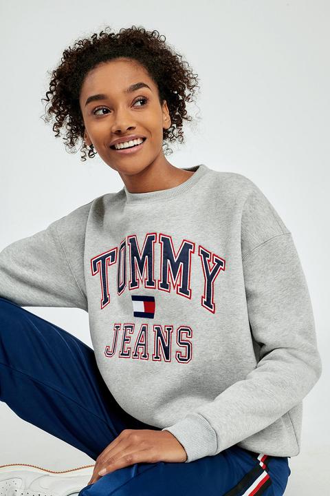 Tommy Jeans '90s Grey Logo Sweatshirt 