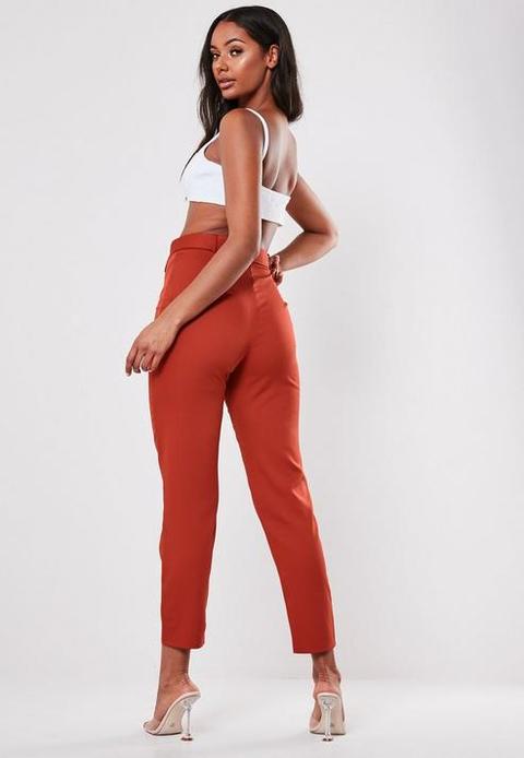 Red Co Ord Seam Detail Cigarette 