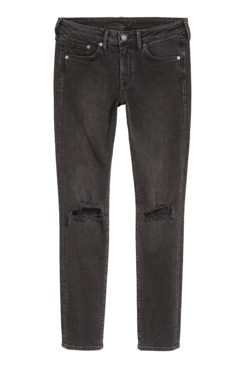 H & M - Skinny Low Jeans - Nero