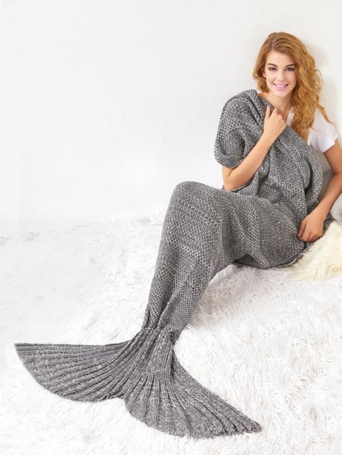 Coperta Forma Sirena Stile Coda Di Pesce - Grigio