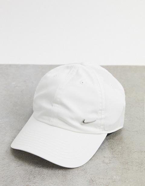 Gorra Blanca Con Detalle Del Logo De Metal De Nike-blanco