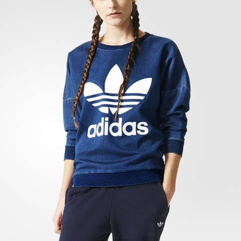 Sudadera Track Denim - Azul Adidas | Adidas España