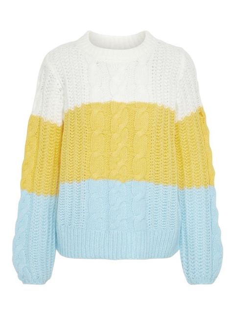 Colour Blocked Knitted Pullover