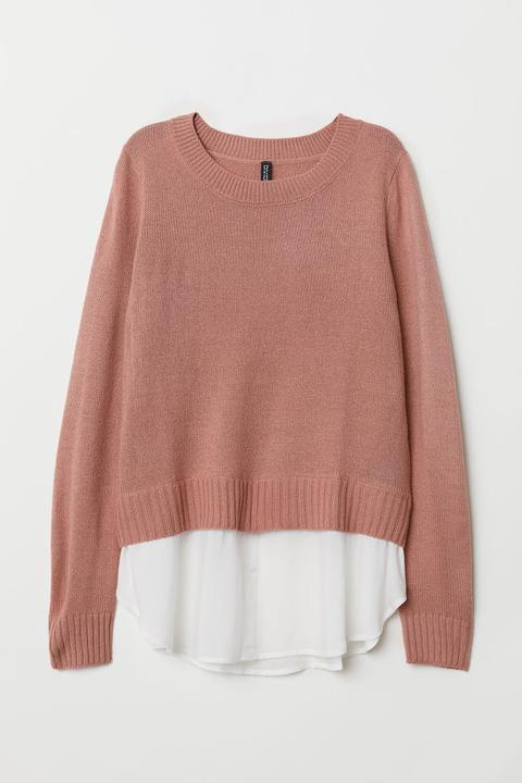 H & M - Pullover In Maglia - Rosa