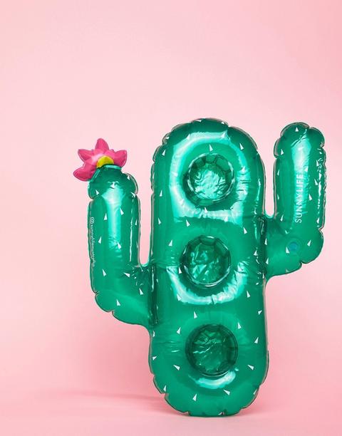 Sunnylife - Portabicchieri Gonfiabile A Cactus - Multicolore