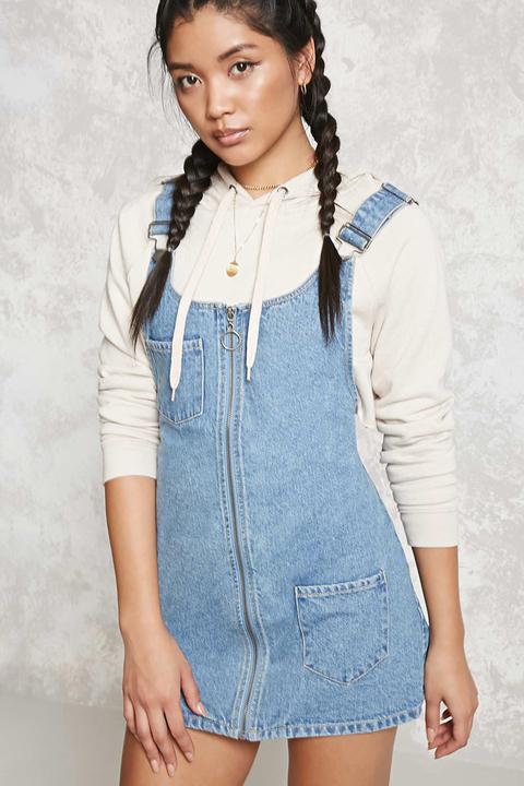 Ring Zipper Dungaree Dress