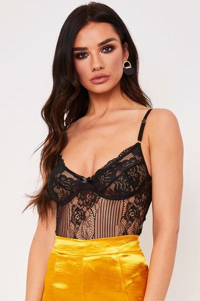 Katherine Black Lace Bodysuit