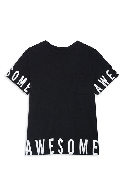 Black Slogan T-shirt