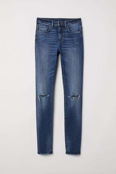 H & M - Skinny High Jeans - Blu