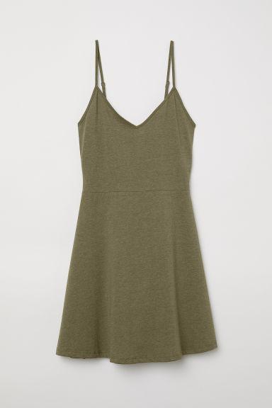 H & M - Abito Corto In Jersey - Verde