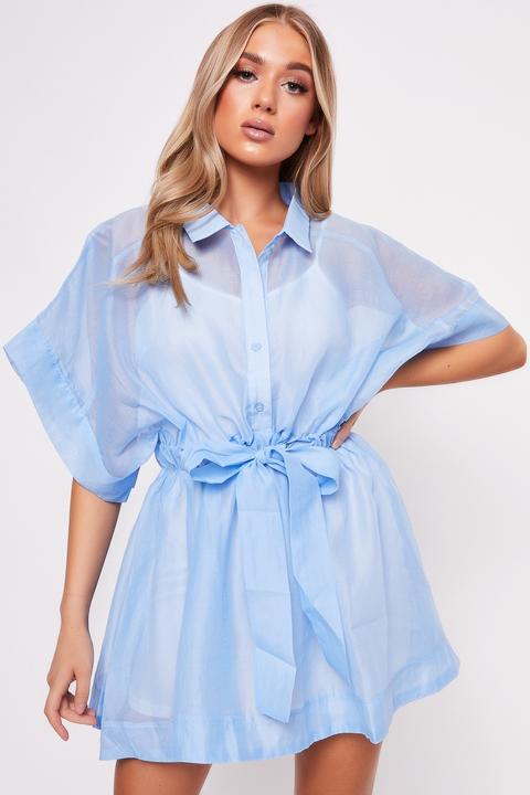 light blue mesh dress